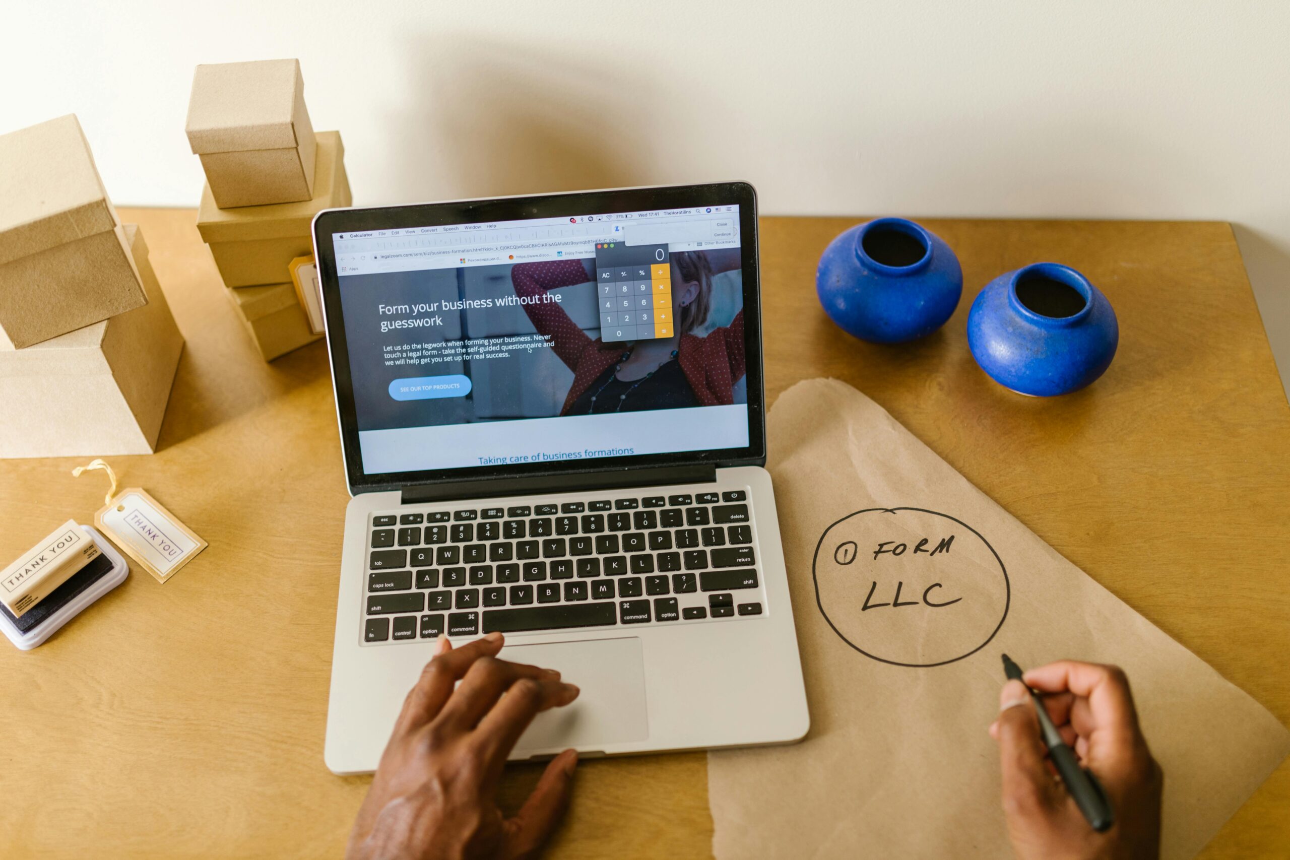 Macbook on a desk